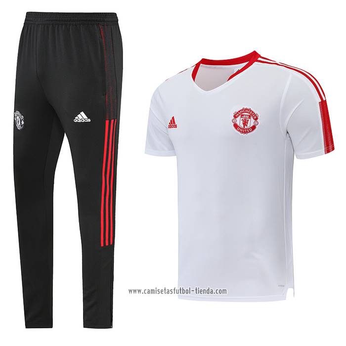 Chandal del Manchester United 2023 2024 Manga Corta Blanco